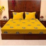 Homdazal glace cotton fiited bedsheet