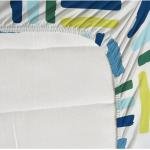 Color Lines Elastic Fitted Single Bed 100% Cotton Soft Bedsheet with 1 Pillow Cover