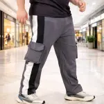 ADAAISTIC Sports Men’s Aqua Colorblock Cargo Track Pants