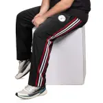 ADAAISTIC Sports Navy Blue Dual-Stripe Sports Track Pants