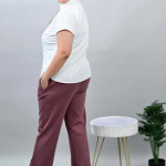 Pink Lycra Blend Polyester Elastic Solid Track Pant For Women