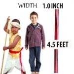 Silambam Rattan Cane Stick, 120 cm, Martial Arts Bo Staff, Red-Brown