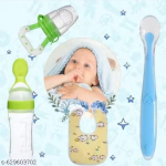 Newborn Feeding Combo | Spoon Bottle, Feeder, Spoon & Baby Bib