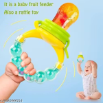 Pack of 1 Baby Fruit Feeder Rattle Nibbler with Silicone Pacifier