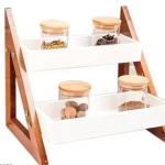 Wooden Multipurpose Kitchen Organizer Stand Shelf Holder Storage Rack