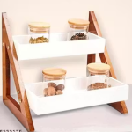 Wooden Multipurpose Kitchen Organizer Stand Shelf Holder Storage Rack