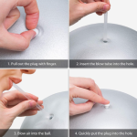 Cikyner Soft Pilates Ball, Small Exercise Ball 9 Inch Mini Gym Ball with Inflatable Straw Balance improving at Home, Gym & Office