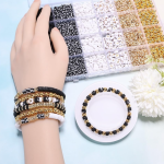 Vishal Bracelet Making Kit for Girls & Kids | DIY Jewellery Making Kit with Heishi Beads, Alphabet Beads & Spacer Beads