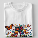 BINAYAK Cotton Printed Regular Round Neck White