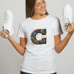 BINAYAK Cotton Printed Regular Round Neck White