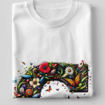 BINAYAK Cotton Printed Regular Round Neck White