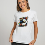 BINAYAK Cotton Printed Regular Round Neck White