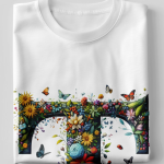 BINAYAK Cotton Printed Regular Round Neck White