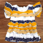 Bublee Dublee Girls Mustard Top with Frill Layered Design