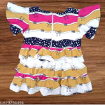 Bublee Dublee Girls Mustard Top with Frill Layered Design