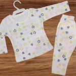 Bublee Dublee Girls Stylish Printed Top & Pant With Denim Dungaree Set