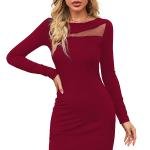 Midnight Elegance Sheer Panel Bodycon Dress 🖤