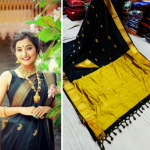 Cotton Silk Pai Thani Border Saree with Contras Blouse ,Zari Border