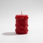 Heart shape Pillar soy wax candle Pack of 1