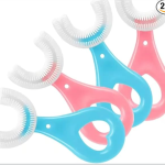 U-Shaped Kids Toothbrush | Soft Silicone Brush Head  for Boys & Girls (Ages 2–6 Years) | Pack of 2