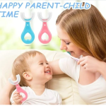 U-Shaped Kids Toothbrush | Soft Silicone Brush Head  for Boys & Girls (Ages 2–6 Years) | Pack of 2