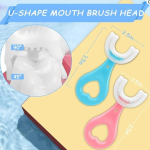 U-Shaped Kids Toothbrush | Soft Silicone Brush Head  for Boys & Girls (Ages 2–6 Years) | Pack of 2