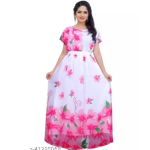 Women Maxi Pink, Beige Dress