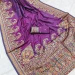 Festive Handcrafted Kashmiri Pashmina Silk Saree