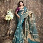 EXCLUSIVE WINTER SPECIAL PLAIN TISSUE SAREE WITH BLOUSE