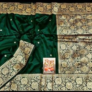 Duel tone katan silk saree with blouse