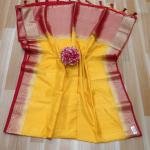 Contrast Pallu Tassar Matka Saree With BLOUSE