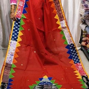 Ajrakh Mix & Match Patch Applique Design  Kota Saree