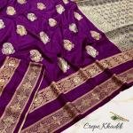 PREMIUM KHADDI SILK BUTTERY SOFT SILK SAREES WITH MINA WORK