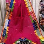Ajrakh Mix & Match Patch Applique Design  Kota Saree