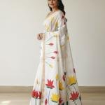 Kerala Cotton Hand Painted Saree with Blouse