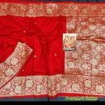 Duel tone katan silk saree with blouse