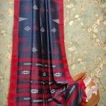 Handwoven Mercerised Cotton Saree –Traditional Patterns (With Blouse Piece)