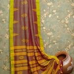 Handwoven Mercerised Cotton Saree –Traditional Patterns (With Blouse Piece)