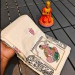 Exquisite Navy Blue Tusshar Silk Handcrafted Saree