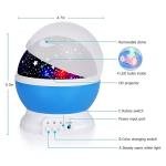 Toy Imagine Plastic Star Master Galaxy Night Projector Lamp 360° Rotating Led Starry Light with Moon