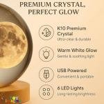 Toy Imagine 3D Crystal Ball Night Lamp, Moon & Galaxy Theme Bedroom Décor Light