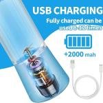 Electric Juicer 6 Blade Rechargeable Portable USB Bottle Blender Shaker A 2000 Mixer Grinder
