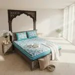 Floral Fantasy 180 TC Cotton Double Bed Sheet (90" X 108")