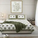 Mocha Royal Mandala King Size Pure Cotton Bedsheet