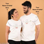Personalized Couple Name Printed T-Shirt Combo for Men & Women
