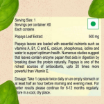 Papaya Leaf Extract Capsule - 60 Capsules (Get One Bottle 50ml Papaya Leaf Extract Drops Free)