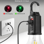 Hanging Camping with Hook Lamp Unbreakable Waterproof with Rechargeable Battery