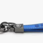 RE Bike Keychain II Leather Keychain with Locking Metal Hook