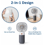 Portable USB Rechargeable Fan – Handheld & Desktop Mini Cooling Fan with Strong Airflow