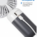 Portable USB Rechargeable Fan – Handheld & Desktop Mini Cooling Fan with Strong Airflow